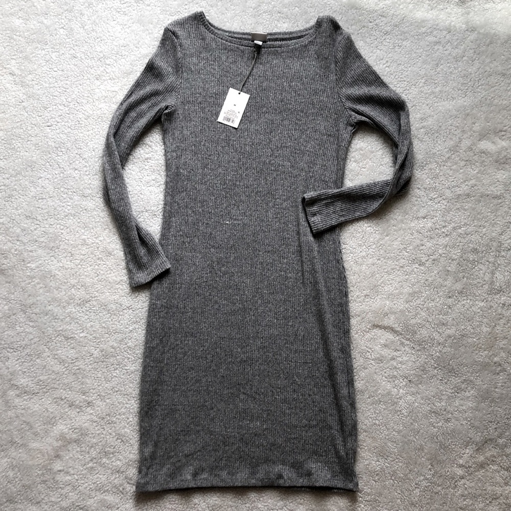 NWT Heather Gray Long Sleeve Dress
